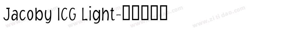 Jacoby ICG Light字体转换